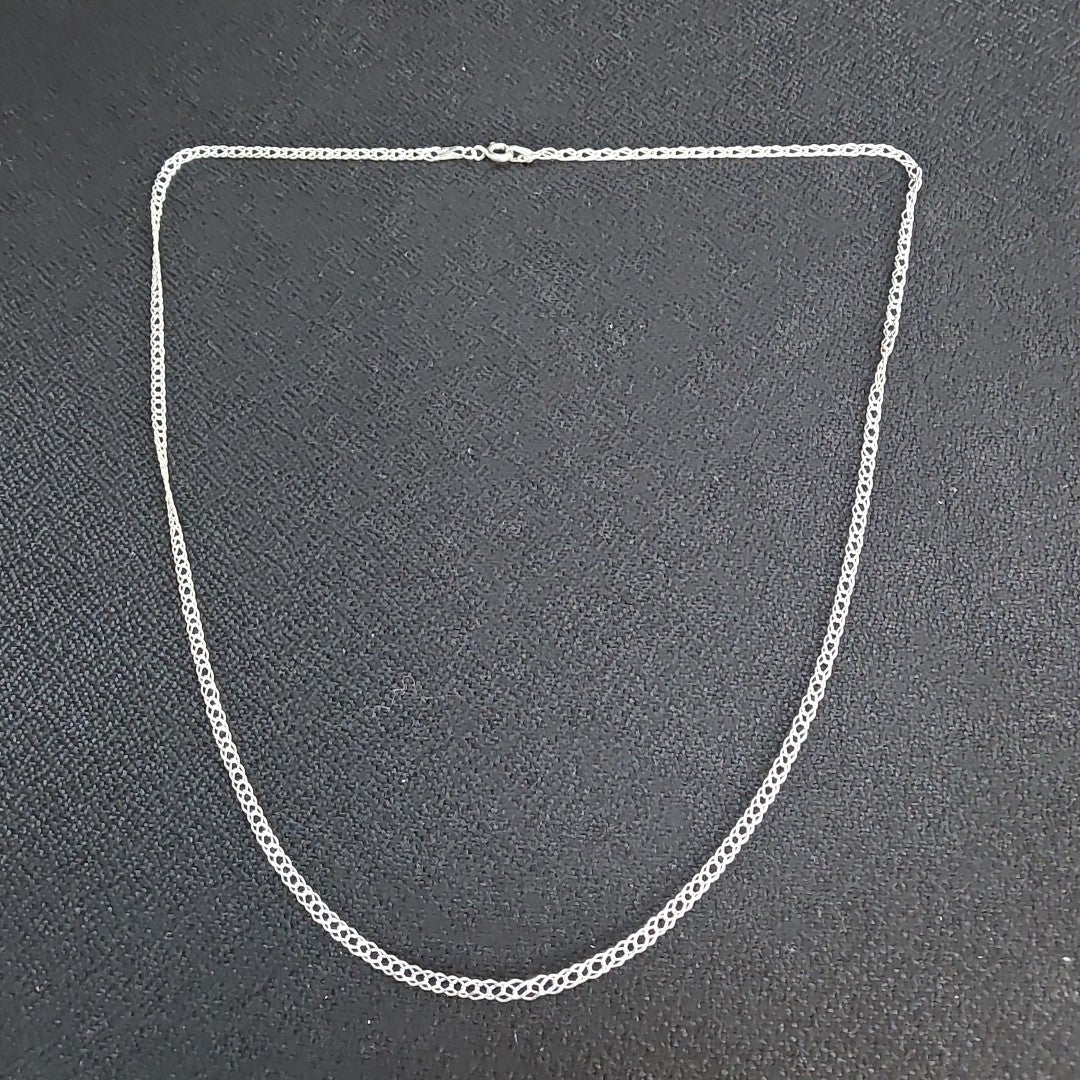 CADENA TEJIDO ESLABONES PLATA .925 55 CM 4 GR (NUEVO)