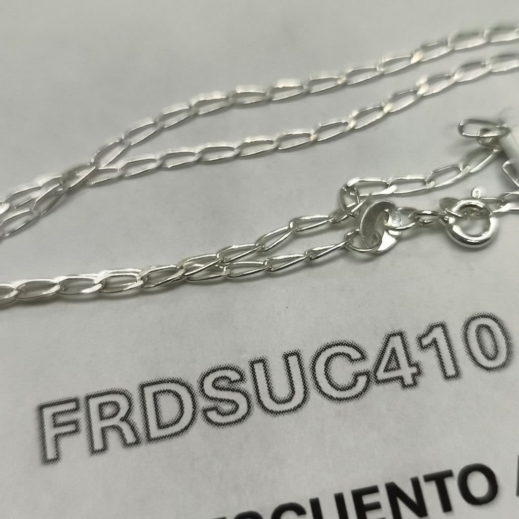 CADENA TEJIDO ESLABONES PLATA .925 55 CM 2.9 GR (NUEVO)