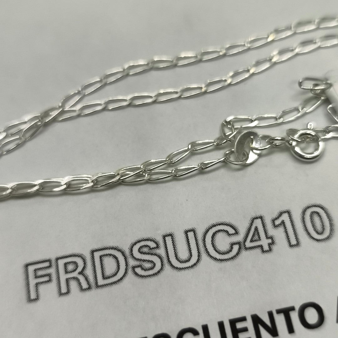 CADENA TEJIDO ESLABONES PLATA .925 55 CM 2.9 GR (NUEVO)