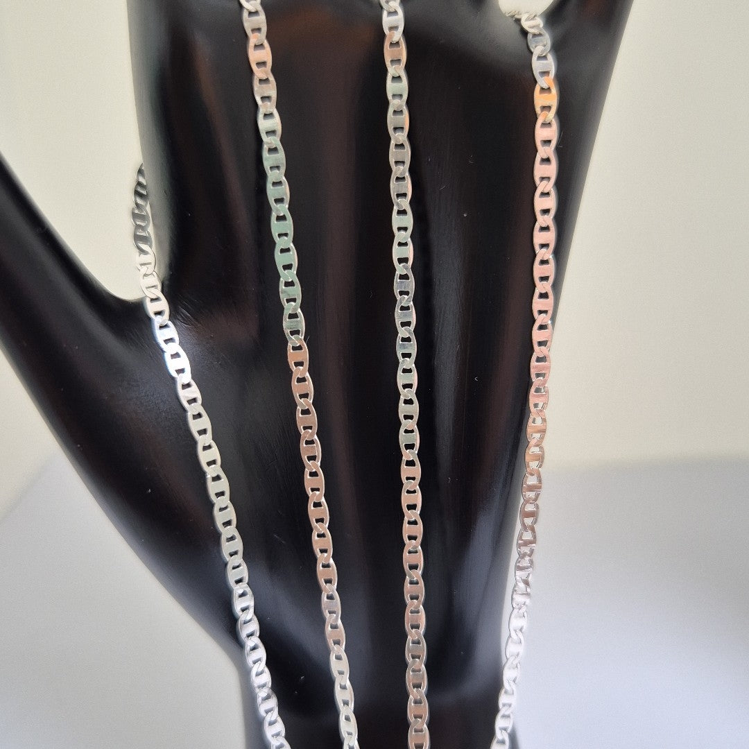 CADENA TEJIDO ESPEJO PLATA .925 60 CM 4.3 GR (NUEVO)