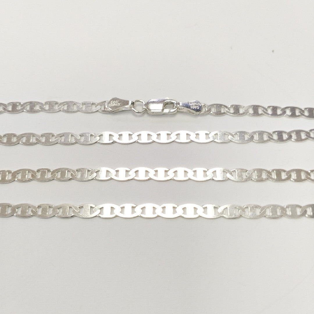 CADENA TEJIDO GUCHI PLATA .925 55 CM 8.3 GR (NUEVO)