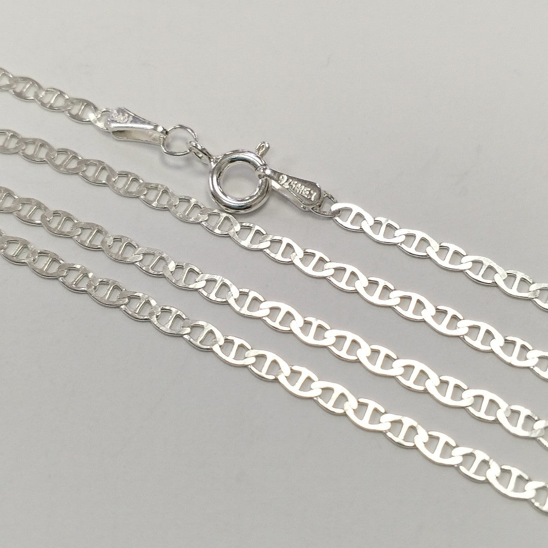 CADENA TEJIDO GUCHI PLATA .925 60 CM 3.8 GR (NUEVO)