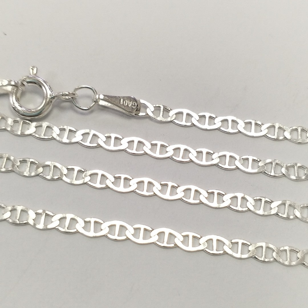 CADENA TEJIDO GUCHI PLATA .925 60 CM 3.7 GR (NUEVO)
