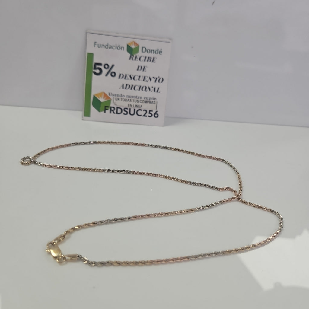 CADENA ORO COMBINADO 14 K 8.4 GRMS (SEMINUEVO)