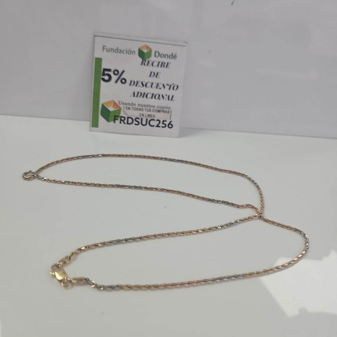 CADENA ORO COMBINADO 14 K 8.4 GRMS (SEMINUEVO)