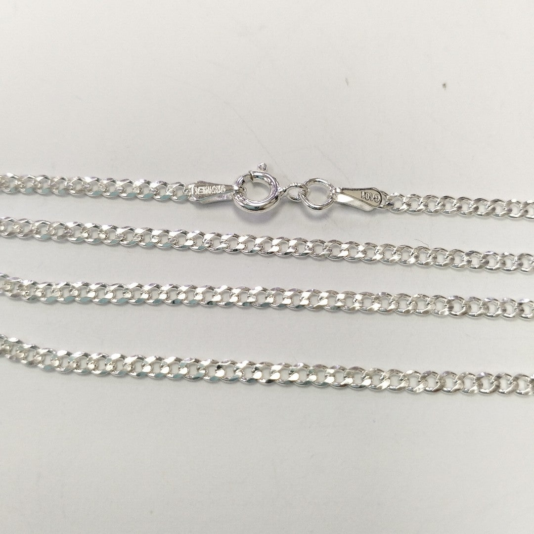 CADENA TEJIDO BARBADO PLATA .925 60 CM 5.7 GR (NUEVO)