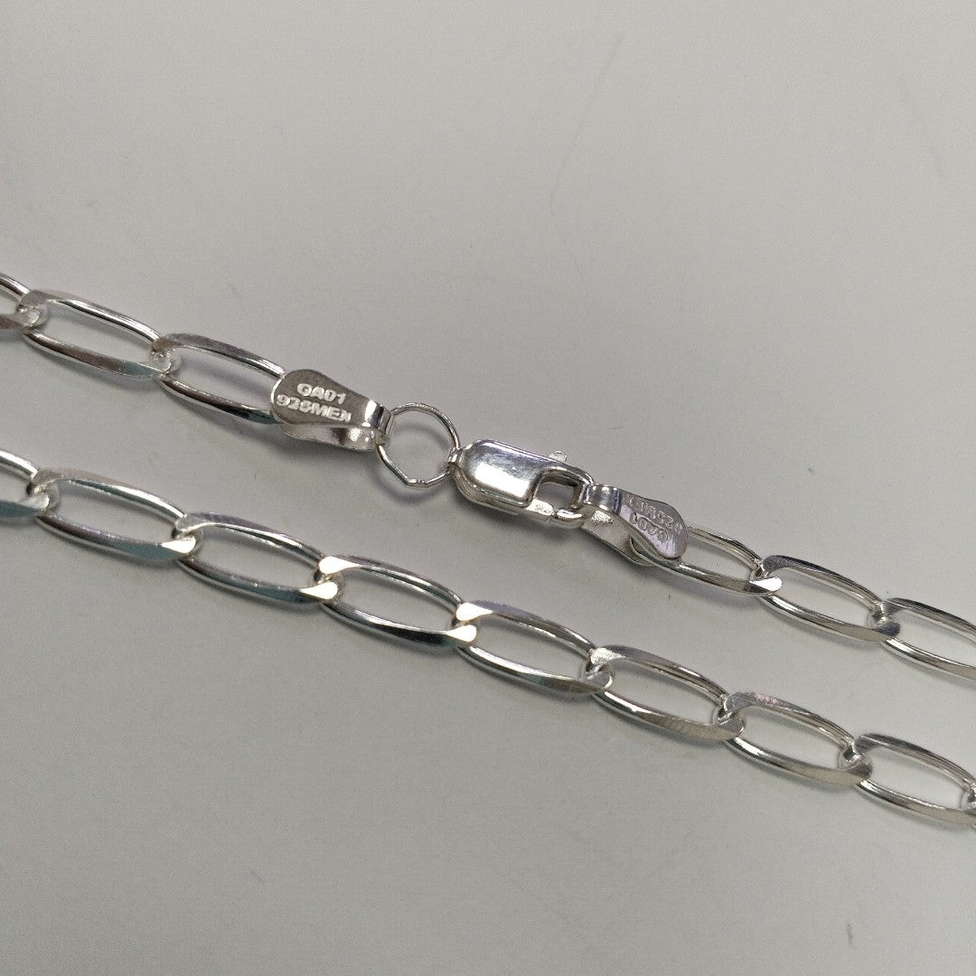 CADENA TEJIDO ESLABONES PLATA .925 55 CM 10 GR (NUEVO)