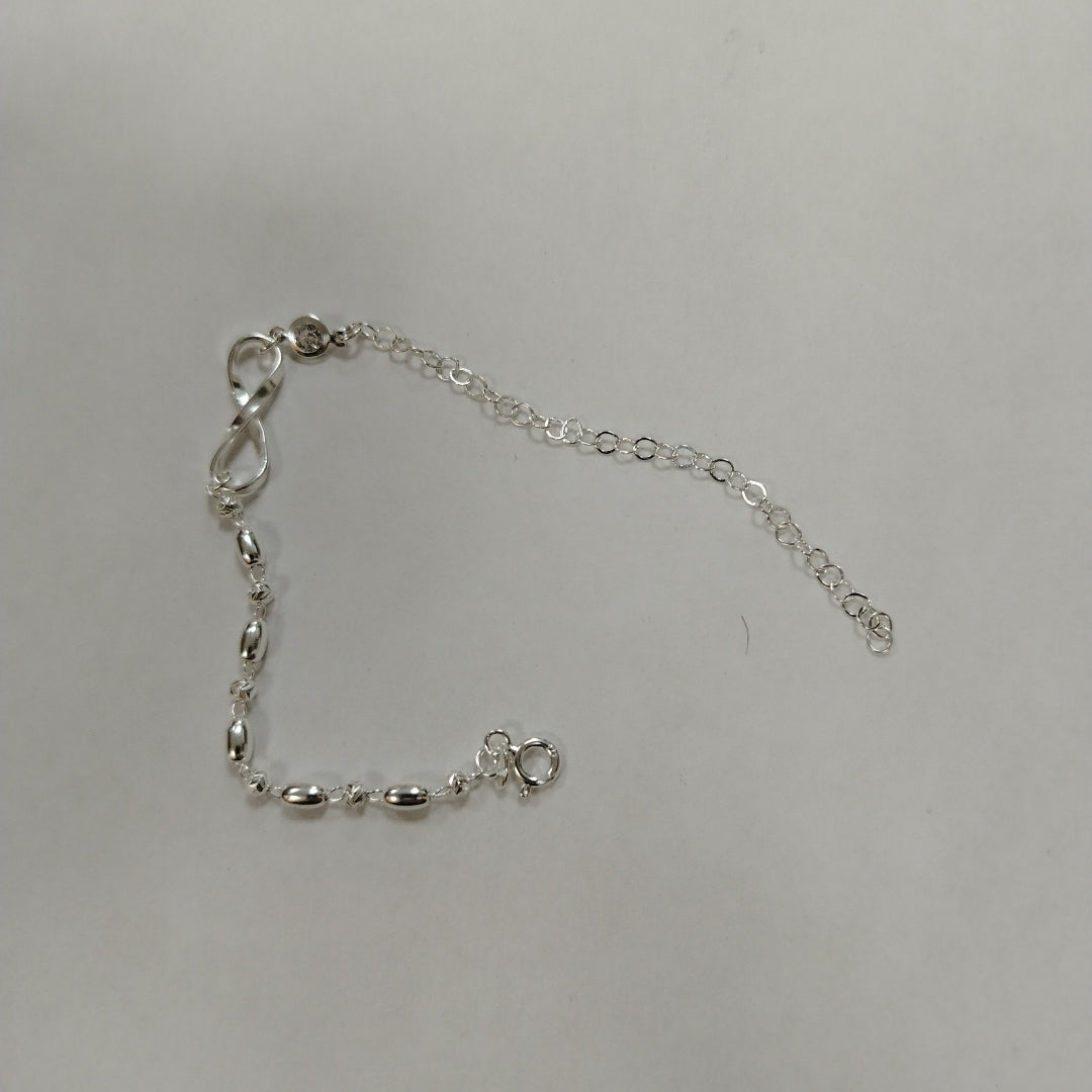PULSERA TEJIDO ESPECIAL PLATA .925 18 CM 2.6 GR (NUEVO)