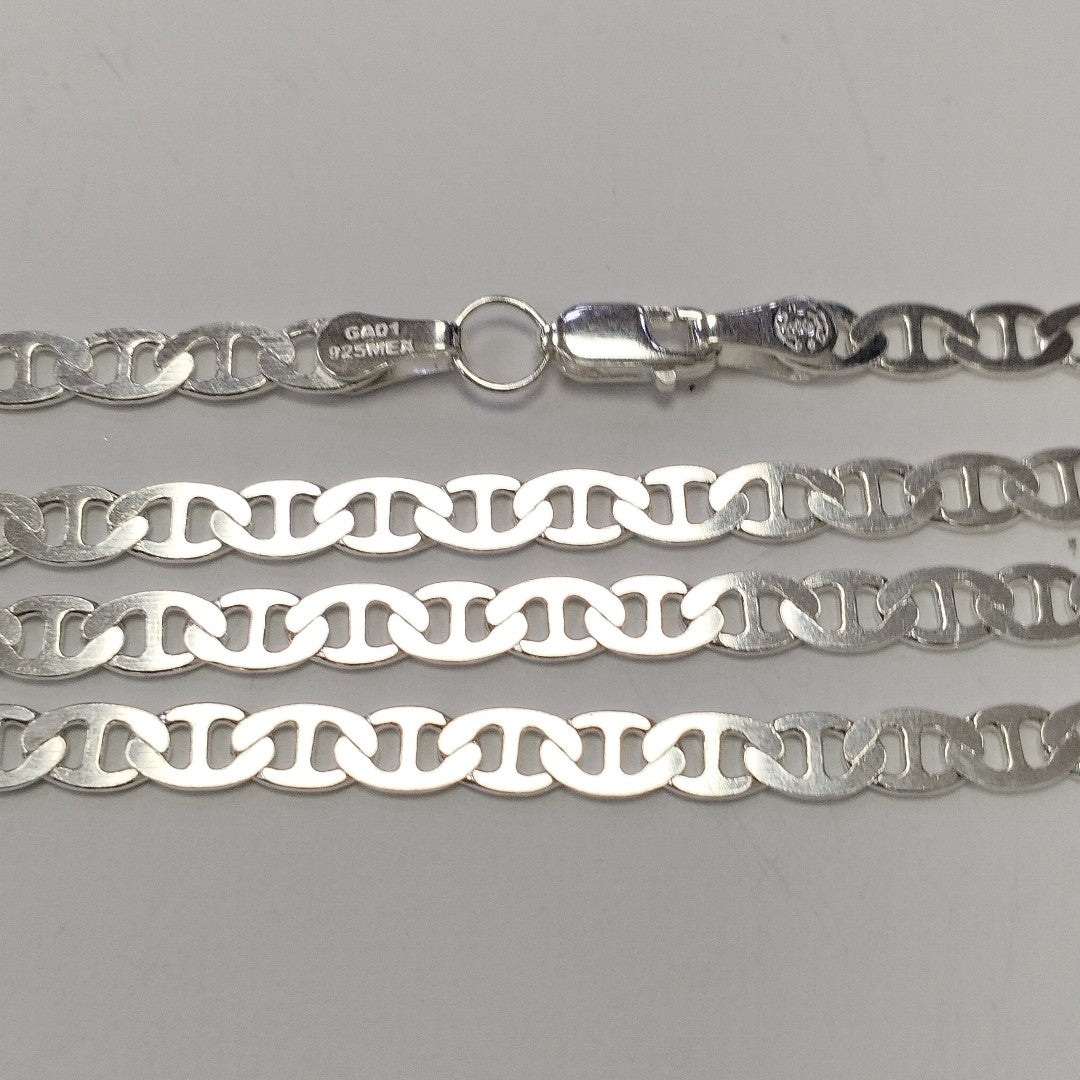 CADENA TEJIDO GUCHI PLATA .925 55 CM 12.5 GR (NUEVO)