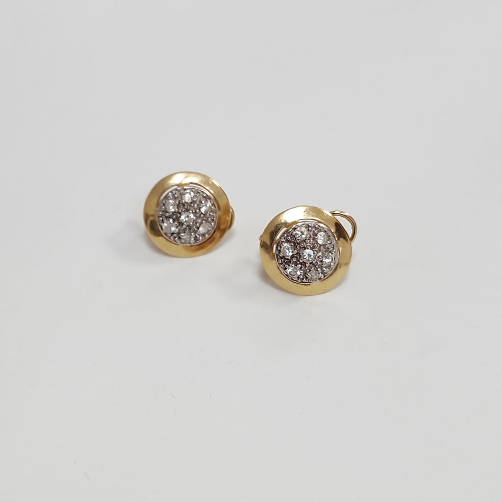 ARETES PAR ORO, RODIADO 14 K 3.4 GRMS (SEMINUEVO)