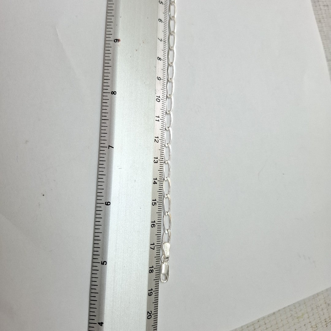 PULSERA TEJIDO ESLABONES PLATA .925 18 CM 3.7 GR (NUEVO)