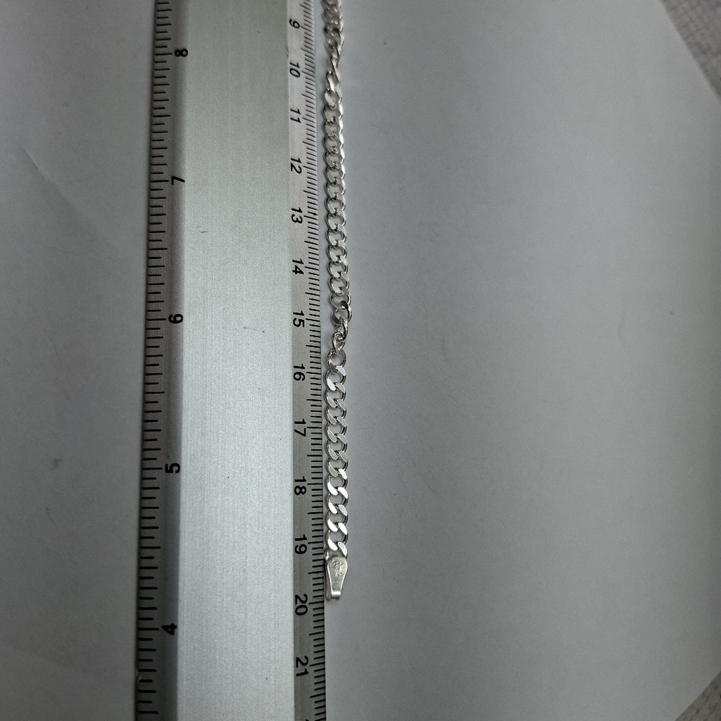 PULSERA TEJIDO BARBADA PLATA .925 18 CM 4.7 GR (NUEVO)