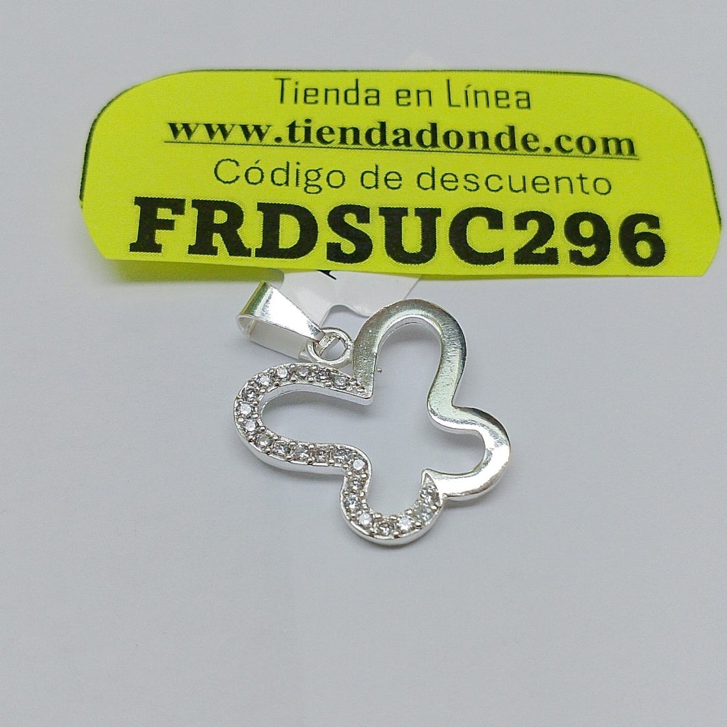 DIJE MARIPOSA C/CIRCONIAS PLATA .925 2.4 GR (NUEVO)
