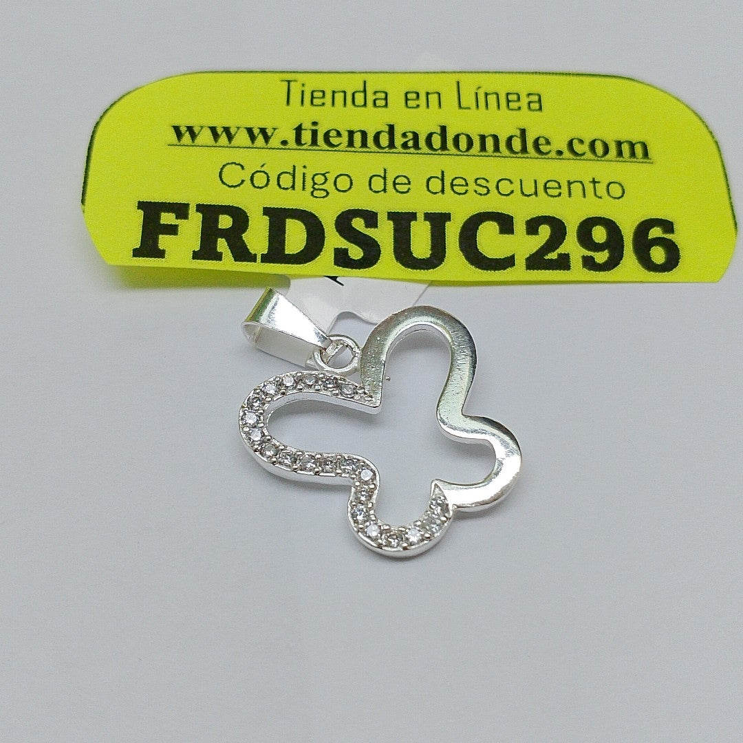 DIJE MARIPOSA C/CIRCONIAS PLATA .925 2.4 GR (NUEVO)