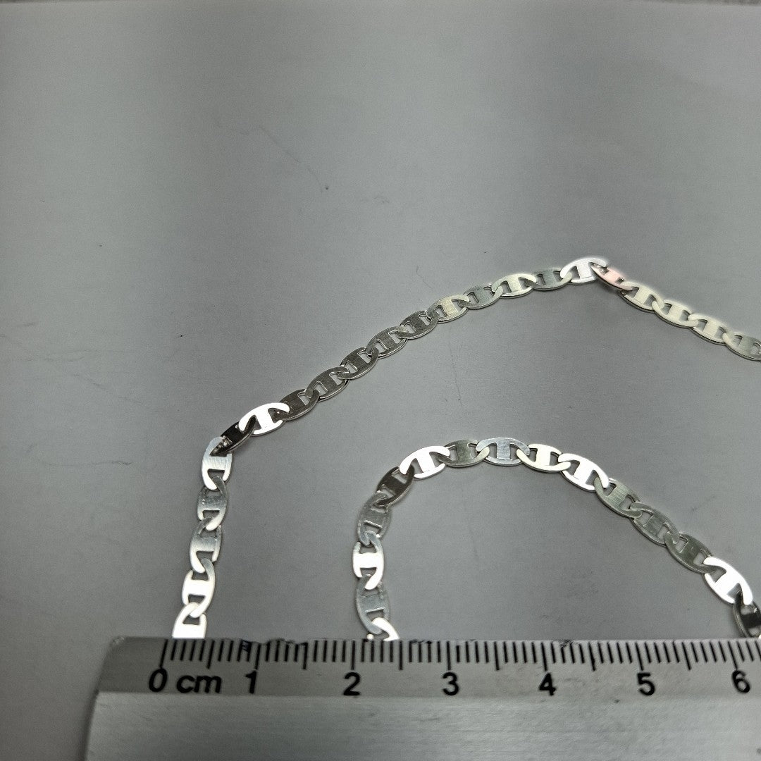 CADENA TEJIDO GUCHI PLATA .925 55 CM 8.7 GR (NUEVO)