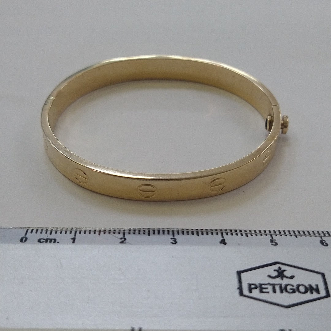 PULSERA RIGIDA ORO 14 K 12.4 GRMS (SEMINUEVO)