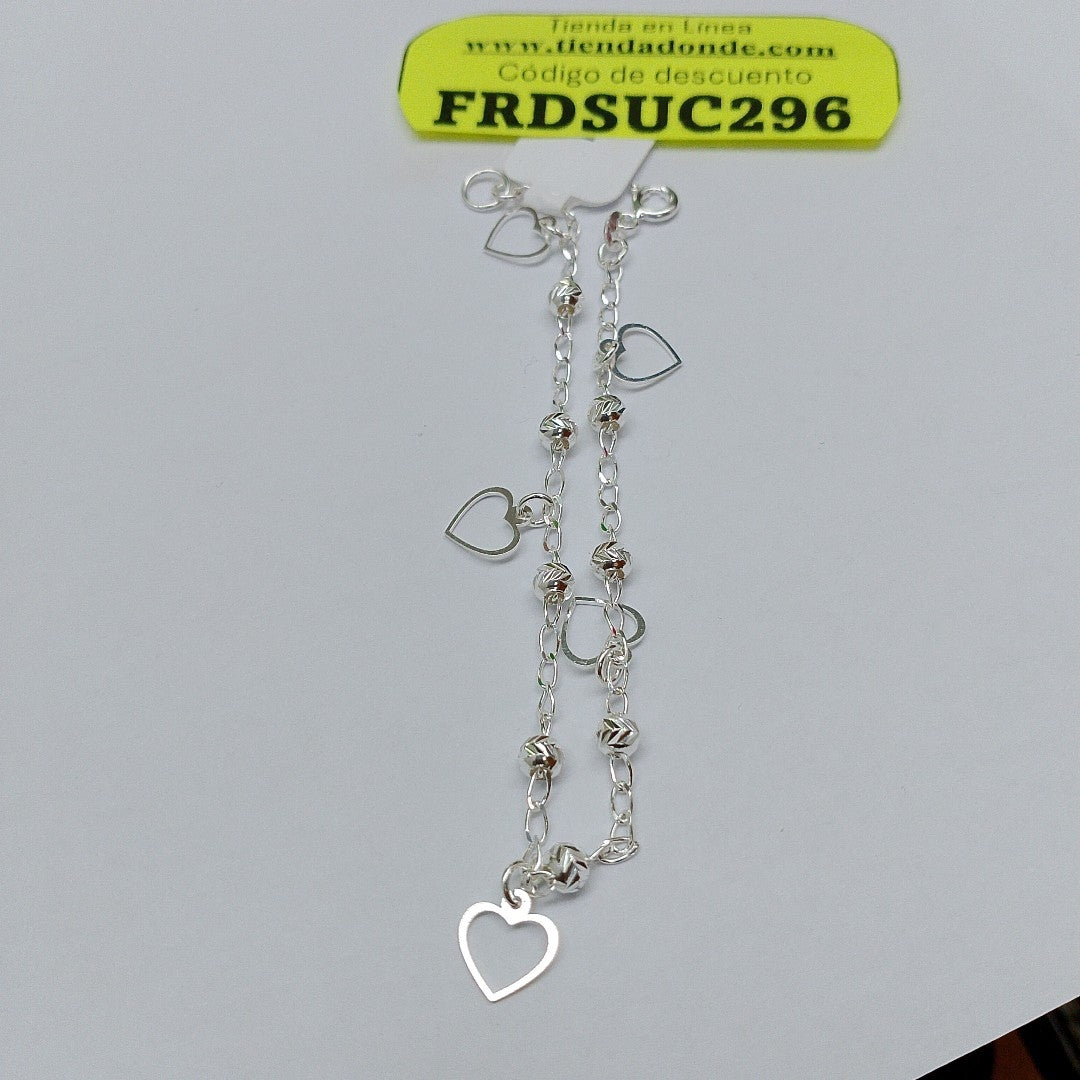 PULSERA TEJIDO ESPECIAL PLATA .925 18 CM 2.7 GR (NUEVO)