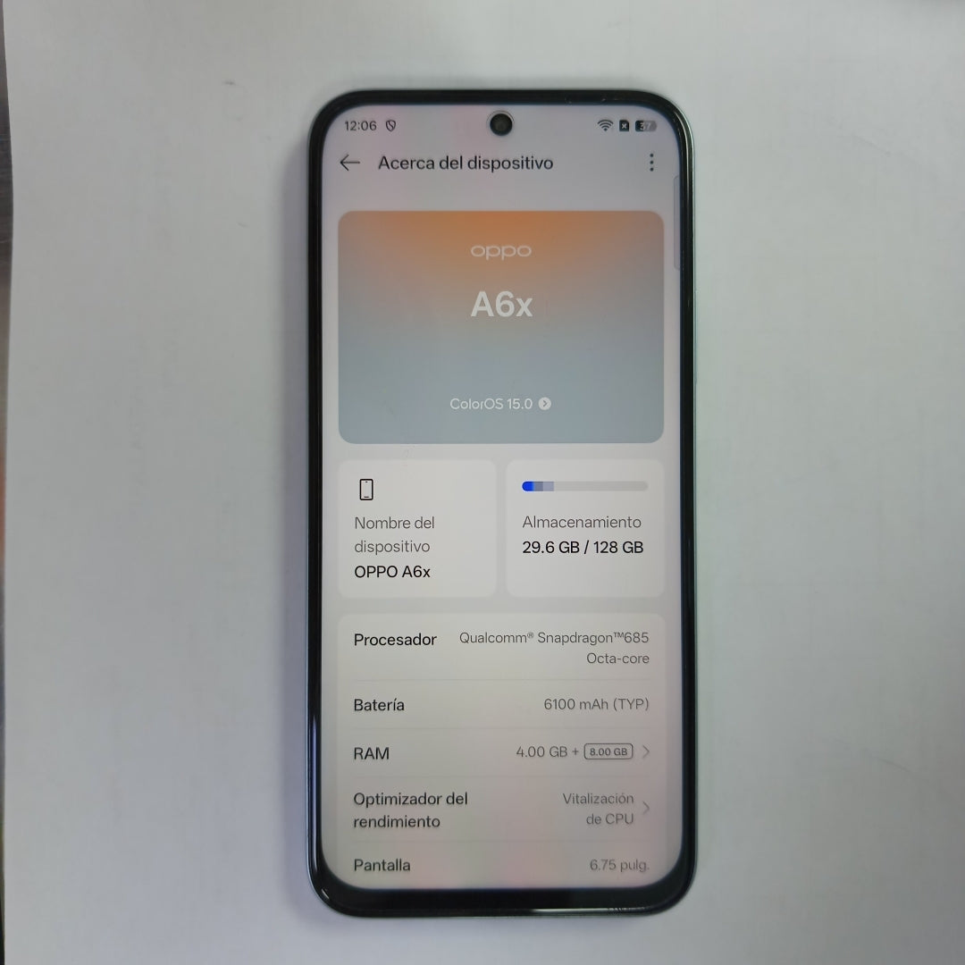 CELULAR OPPO  A6X CPH2819 (2025) 128 GB 4 GB RAM (SEMINUEVO)