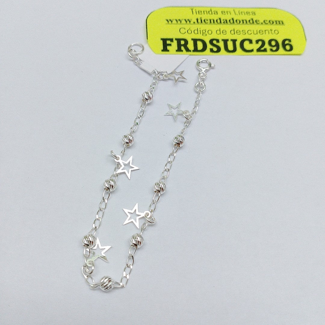 PULSERA TEJIDO ESPECIAL PLATA .925 18 CM 2.7 GR (NUEVO)