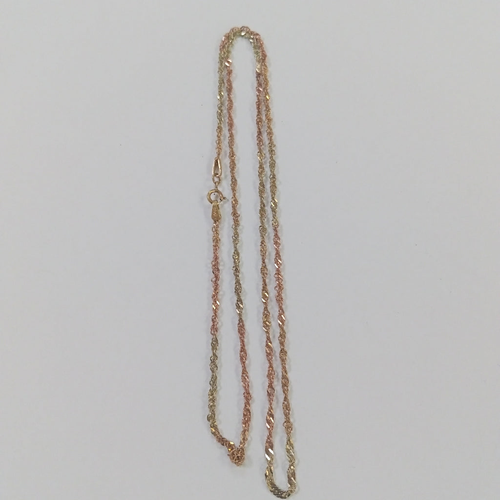 CADENA ORO COMBINADO 10 K 2,70 GRMS (SEMINUEVO)