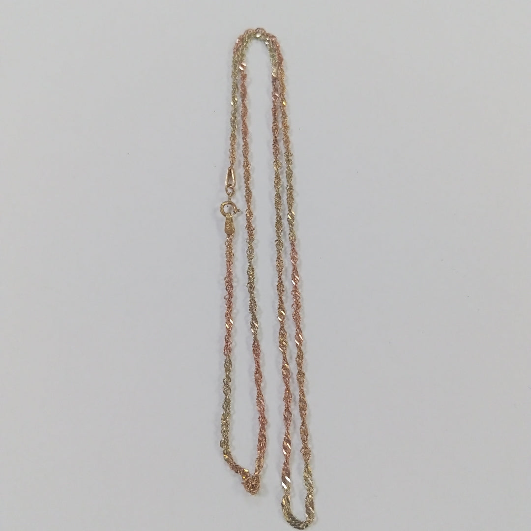 CADENA ORO COMBINADO 10 K 2,70 GRMS (SEMINUEVO)