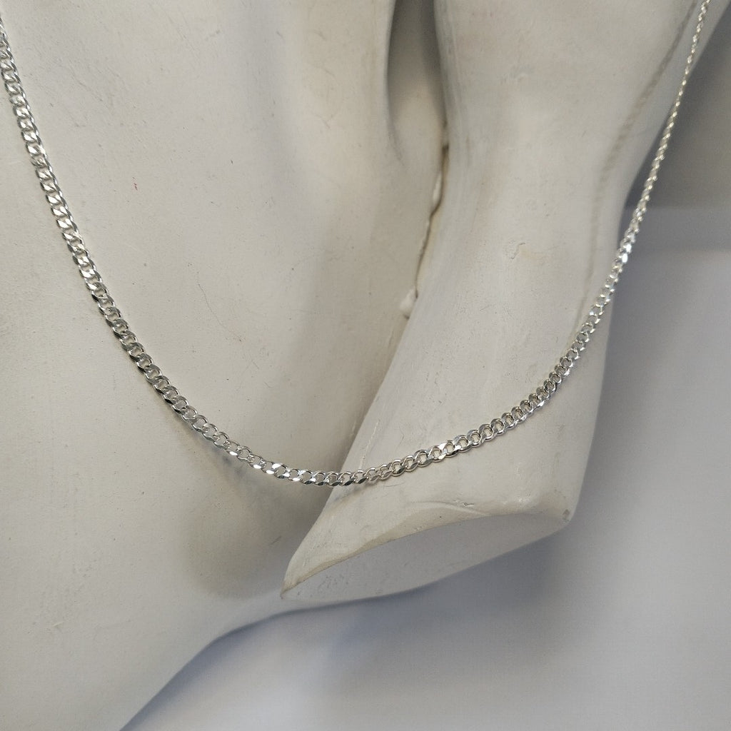 CADENA TEJIDO BARBADO PLATA .925 55 CM 5.5 GR (NUEVO)