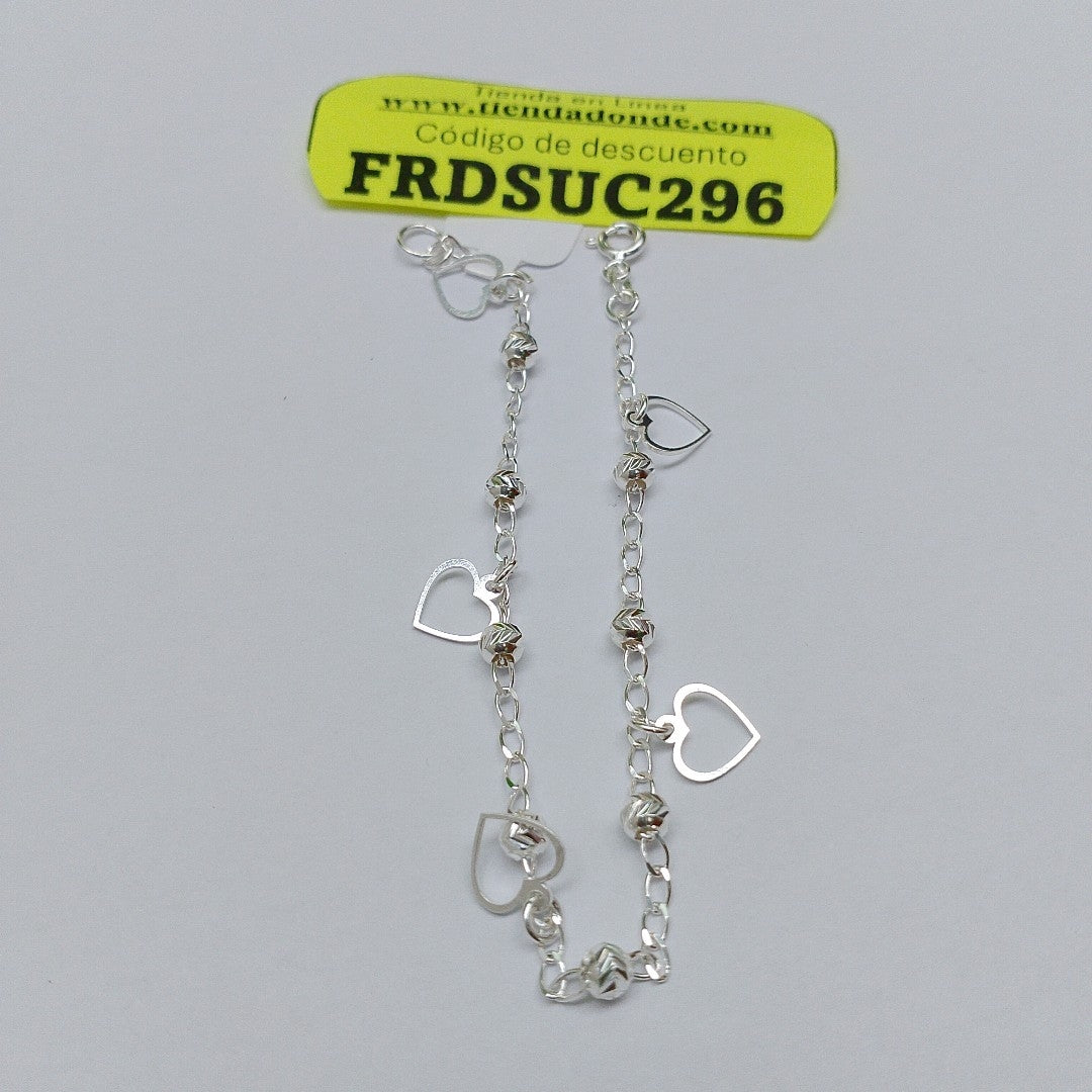 PULSERA TEJIDO ESPECIAL PLATA .925 18 CM 2.7 GR (NUEVO)