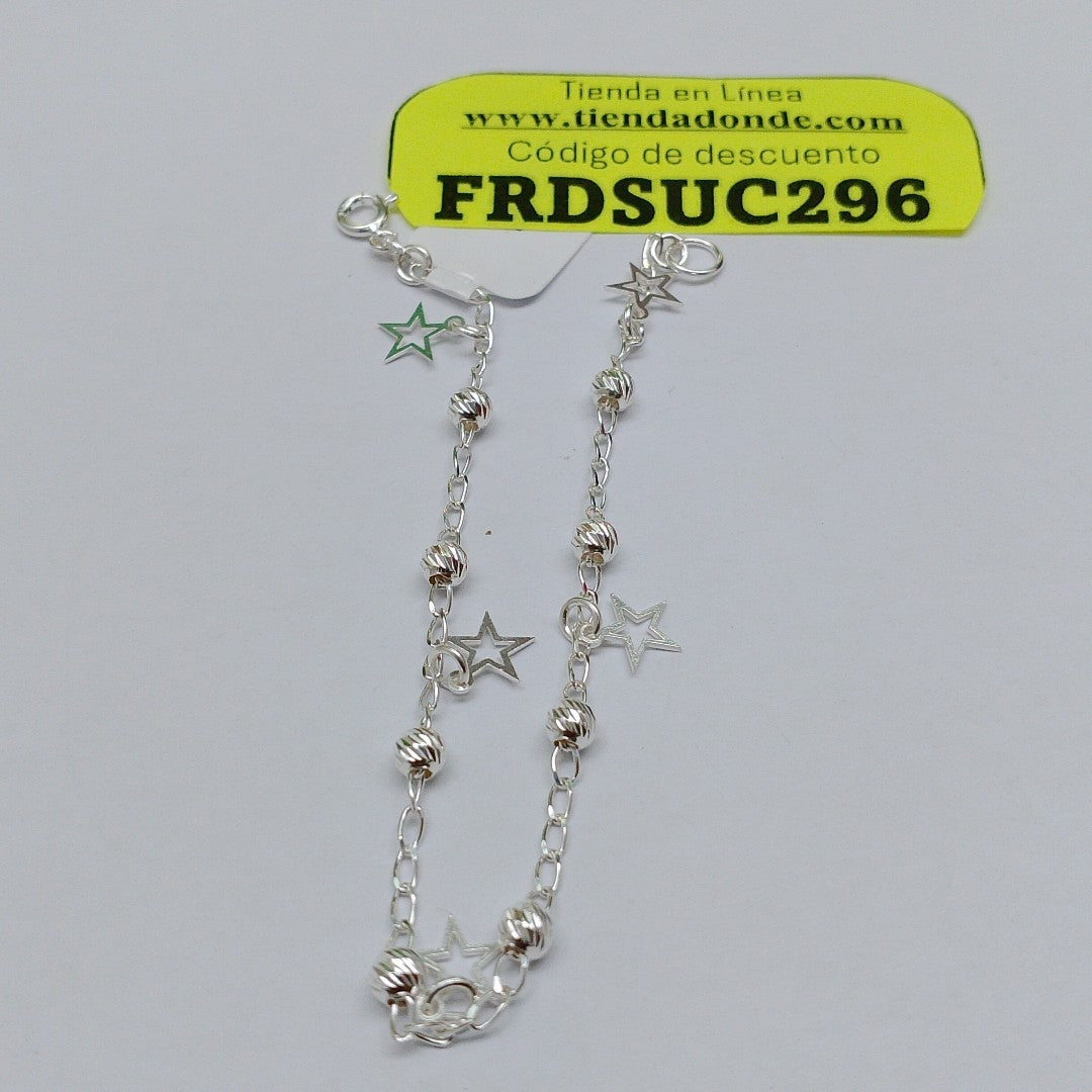 PULSERA TEJIDO ESPECIAL PLATA .925 18 CM 2.7 GR (NUEVO)