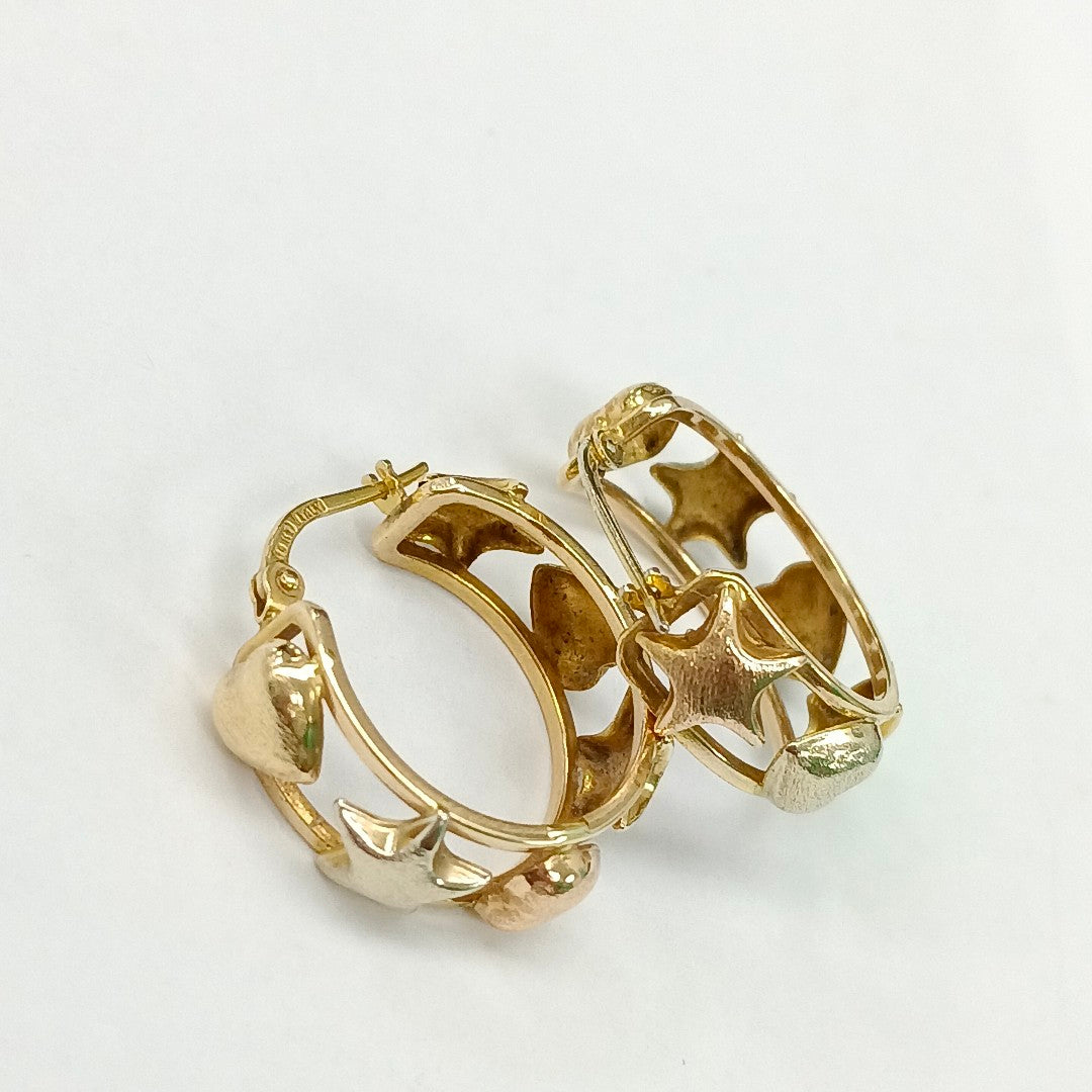 ARRACADAS PAR ORO 14 K 4.4 GRMS (SEMINUEVO)