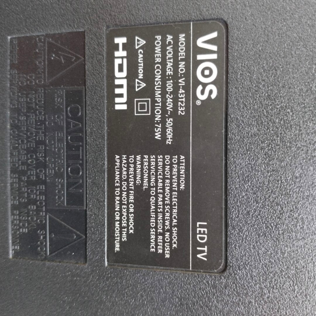 PANTALLA VIOS VI-43T232 43" LED (SEMINUEVO)