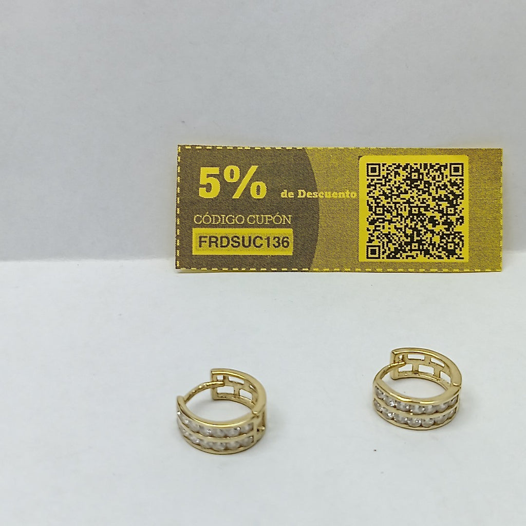 ARRACADAS PAR ORO 14 K 3 GRMS (SEMINUEVO)