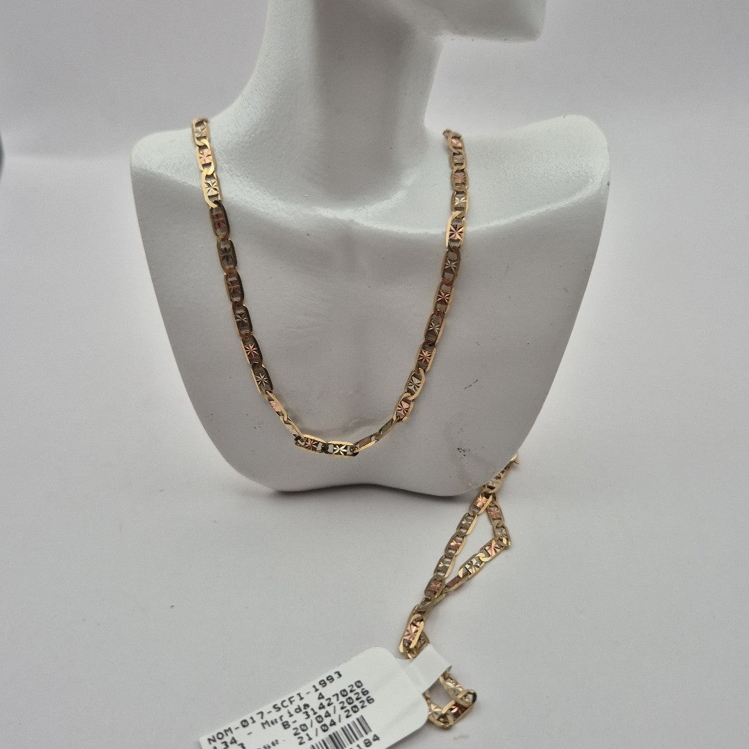 CADENA ORO COMBINADO 10 K 4.8 GRMS (SEMINUEVO)