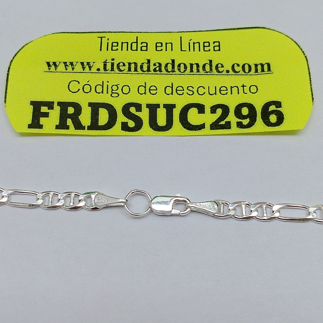 CADENA TEJIDO 3X1 PLATA .925 60 CM 8.4 GR (NUEVO)