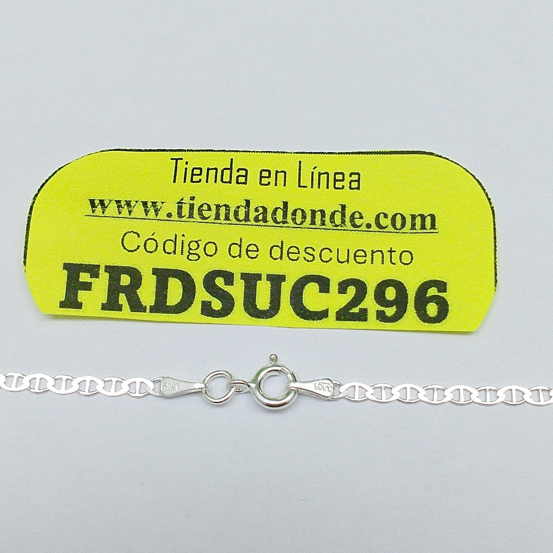 CADENA TEJIDO GUCHI PLATA .925 55 CM 3.5 GR (NUEVO)