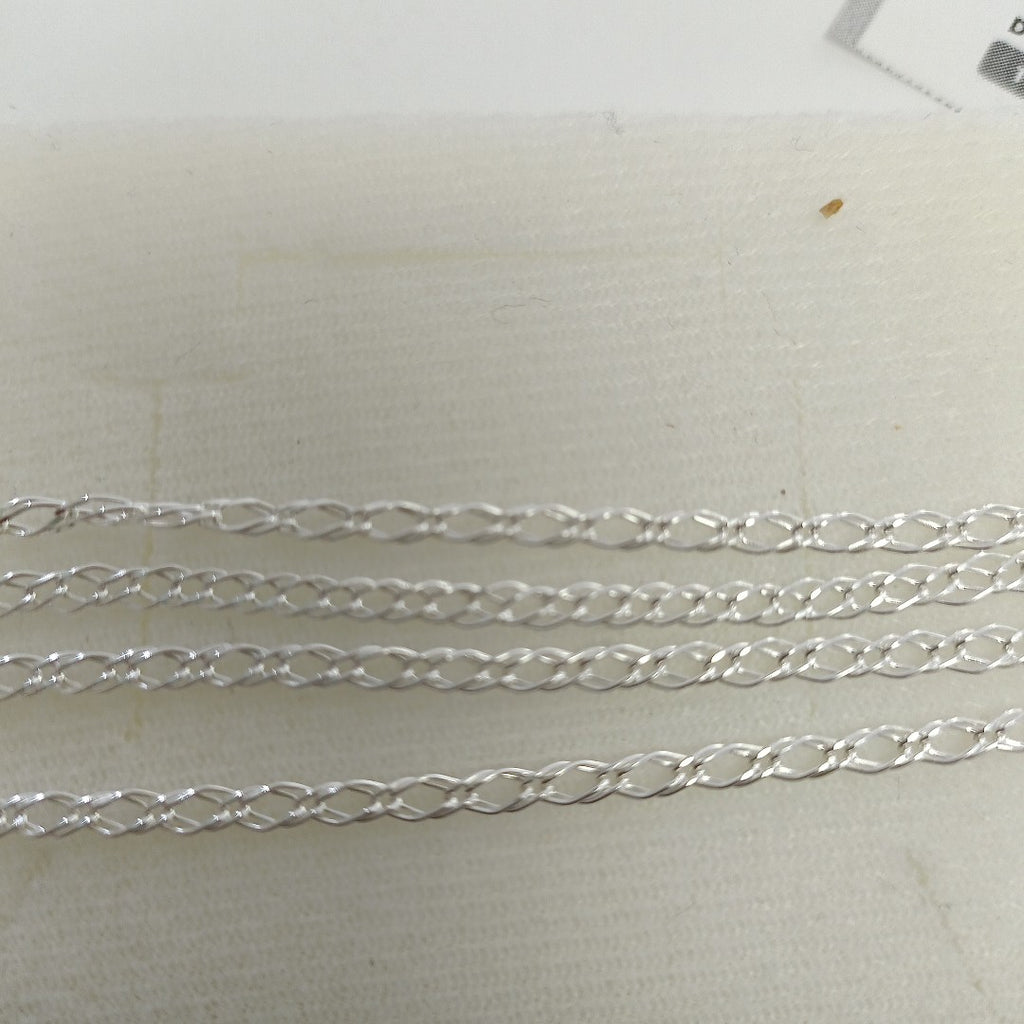 CADENA TEJIDO ESLABONES PLATA .925 50 CM 3.5 GR (NUEVO)