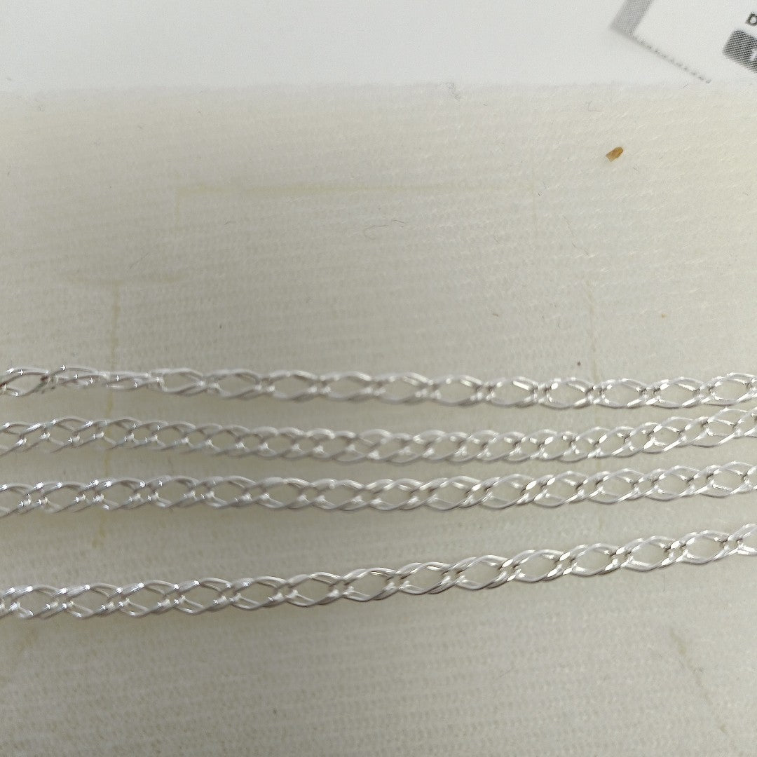 CADENA TEJIDO ESLABONES PLATA .925 50 CM 3.5 GR (NUEVO)