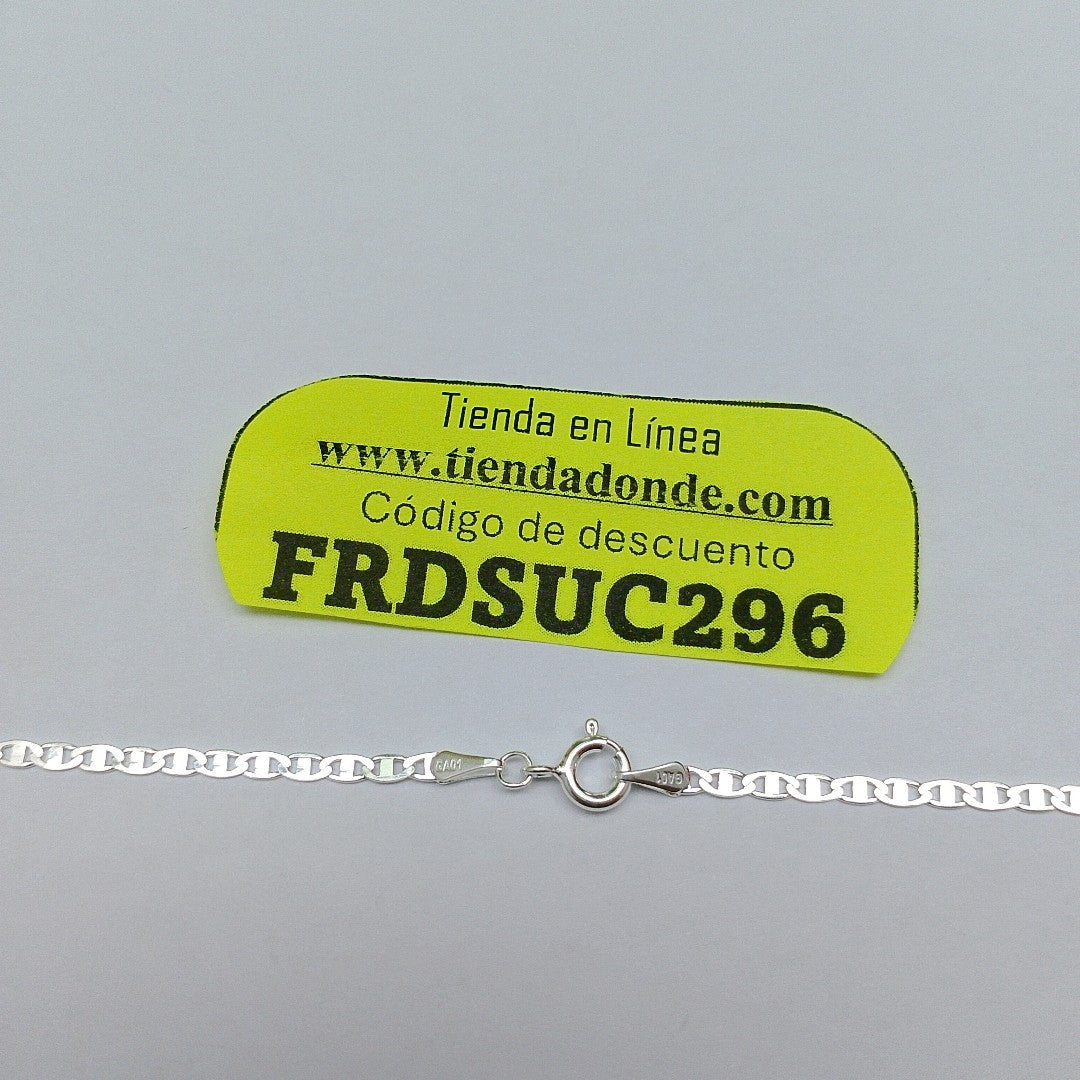 CADENA TEJIDO ESPEJO PLATA .925 55 CM 4.2 GR (NUEVO)