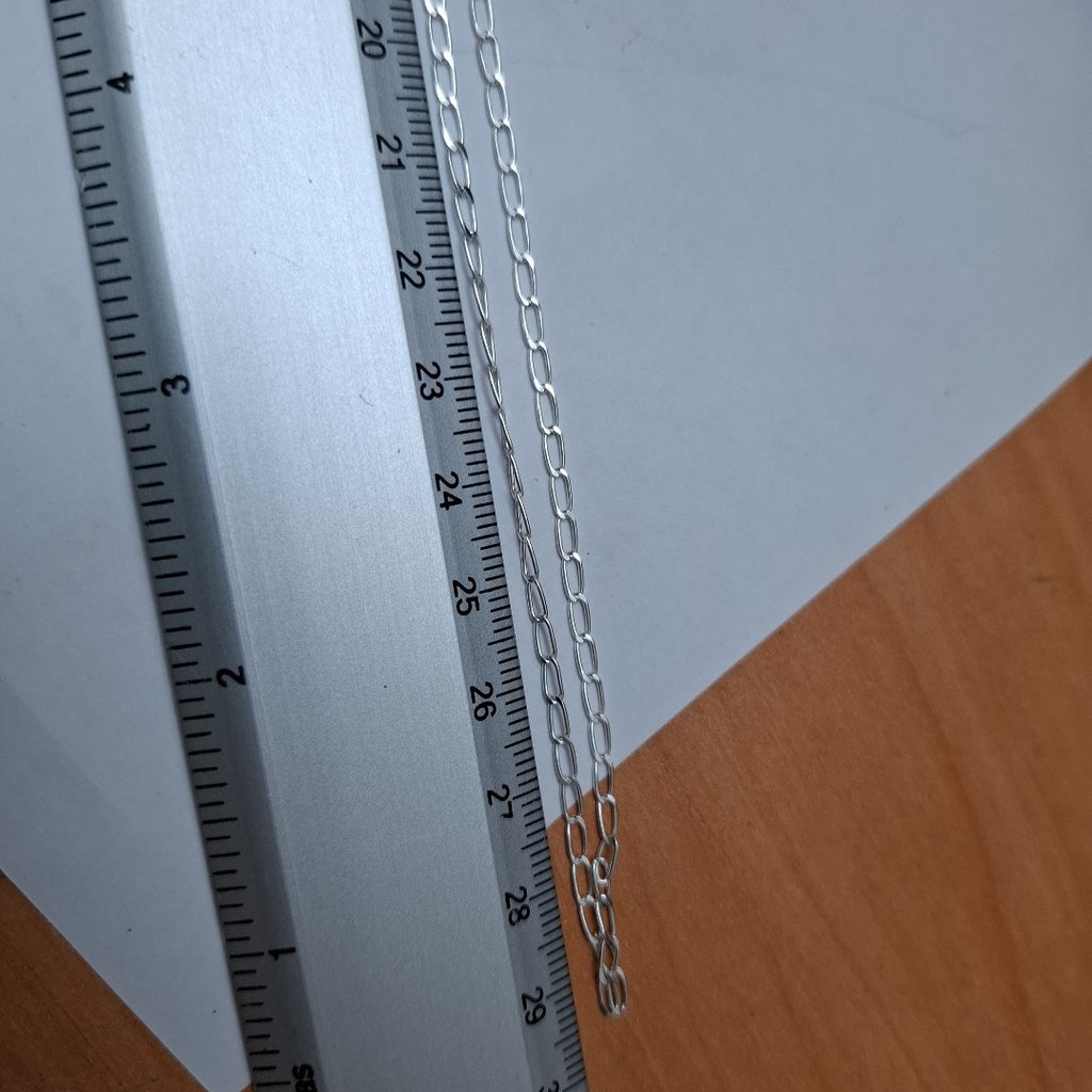 CADENA TEJIDO ESLABONES PLATA .925 60 CM 3.2 GR (NUEVO)