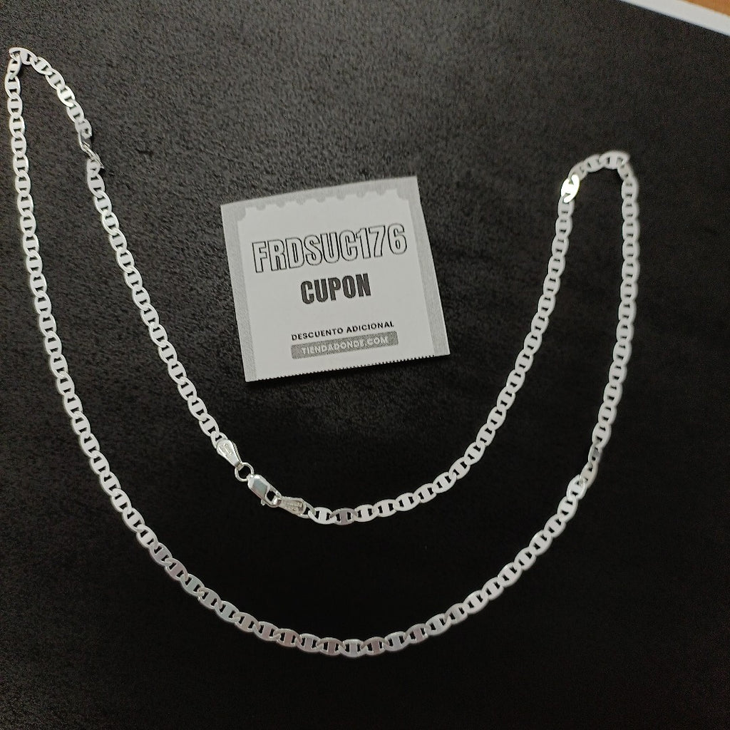 CADENA TEJIDO GUCHI PLATA .925 60 CM 9.2 GR (NUEVO)