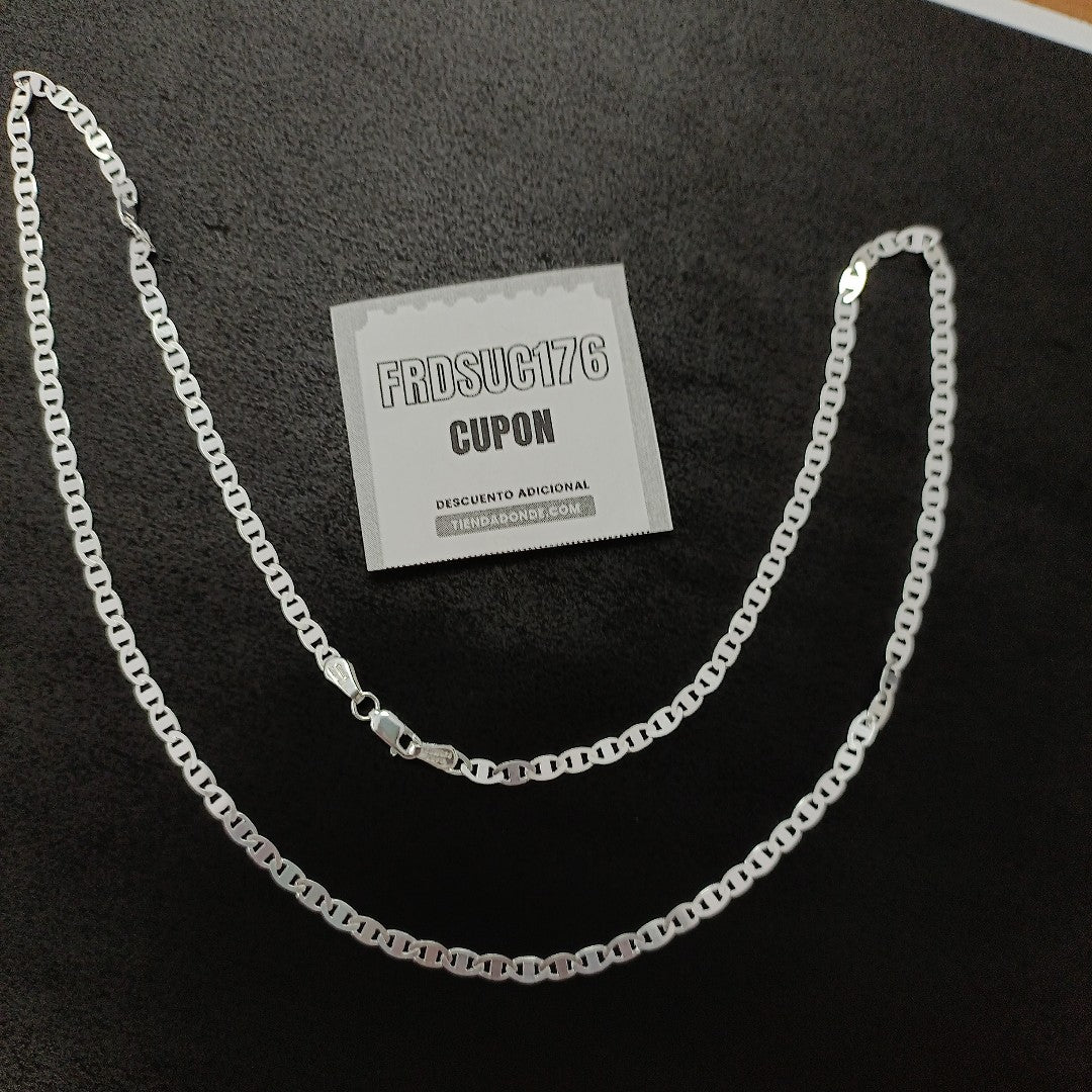 CADENA TEJIDO GUCHI PLATA .925 60 CM 9.2 GR (NUEVO)