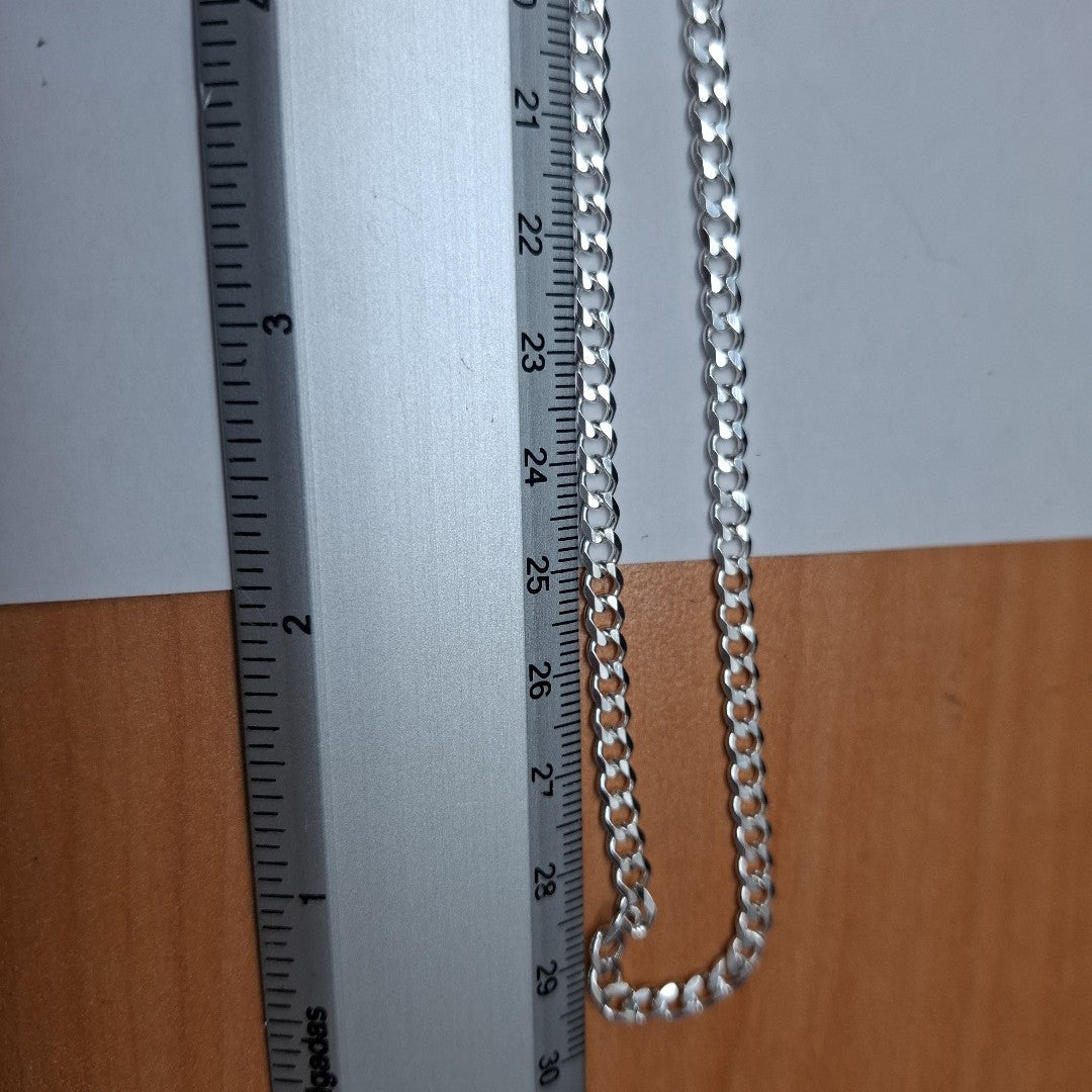 CADENA TEJIDO BARBADO PLATA .925 60 CM 14.1 GR (NUEVO)
