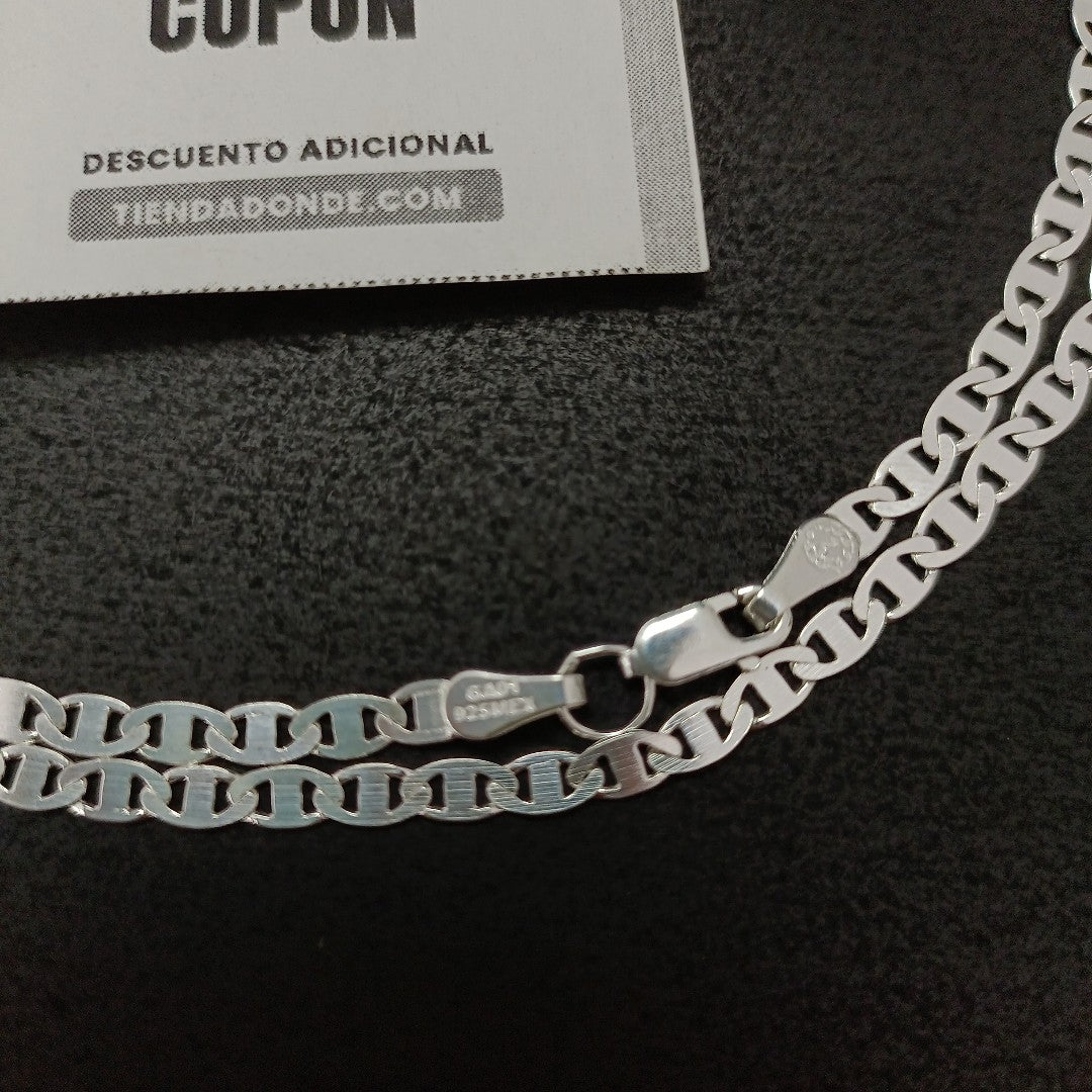 CADENA TEJIDO GUCHI PLATA .925 60 CM 9.2 GR (NUEVO)