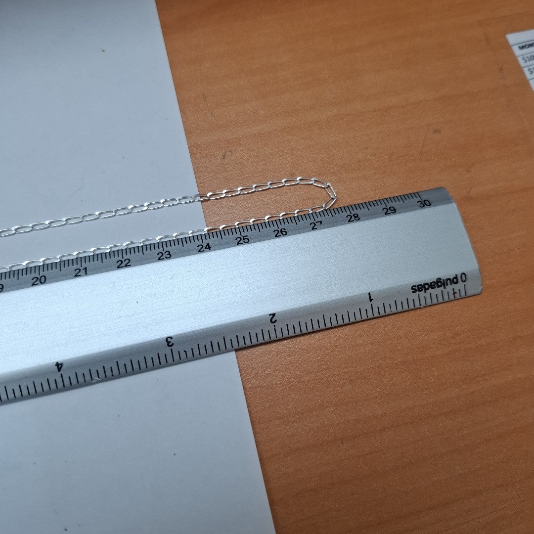 CADENA TEJIDO ESLABONES PLATA .925 55 CM 2.9 GR (NUEVO)