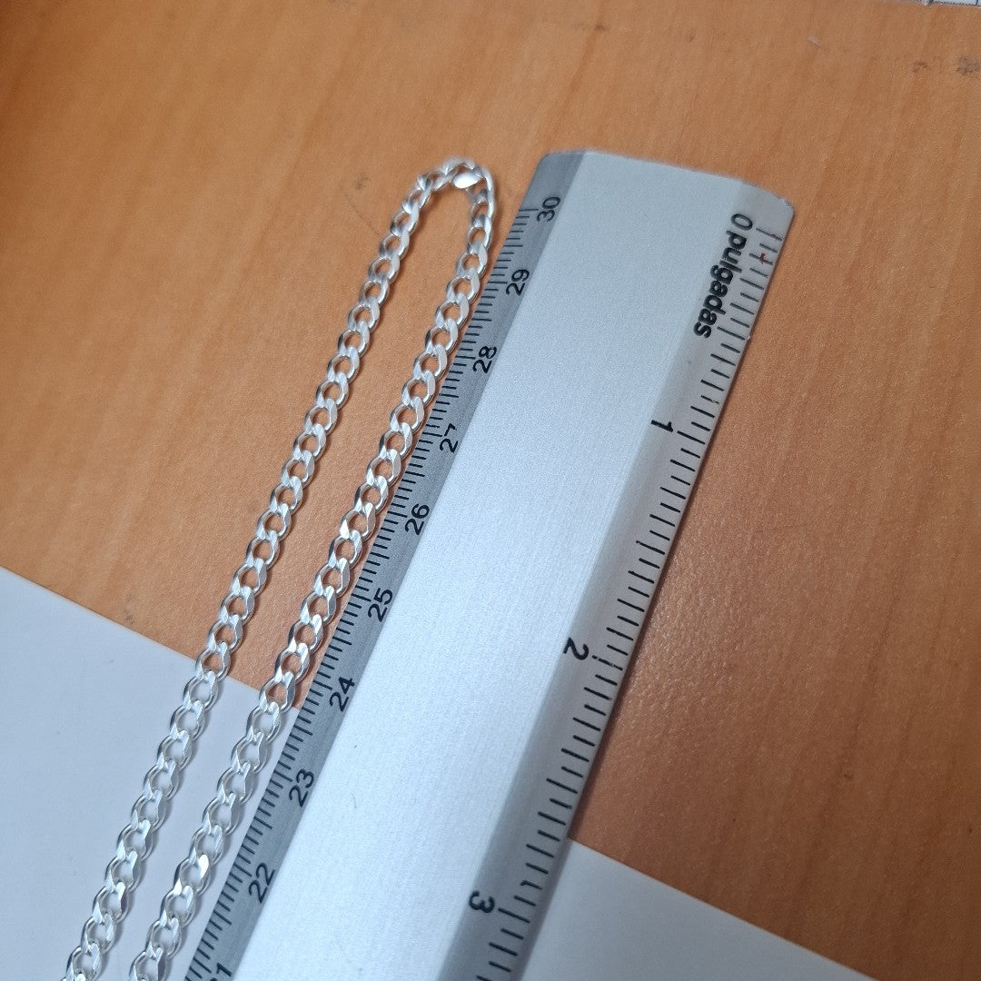 CADENA TEJIDO BARBADO PLATA .925 60 CM 13.2 GR (NUEVO)