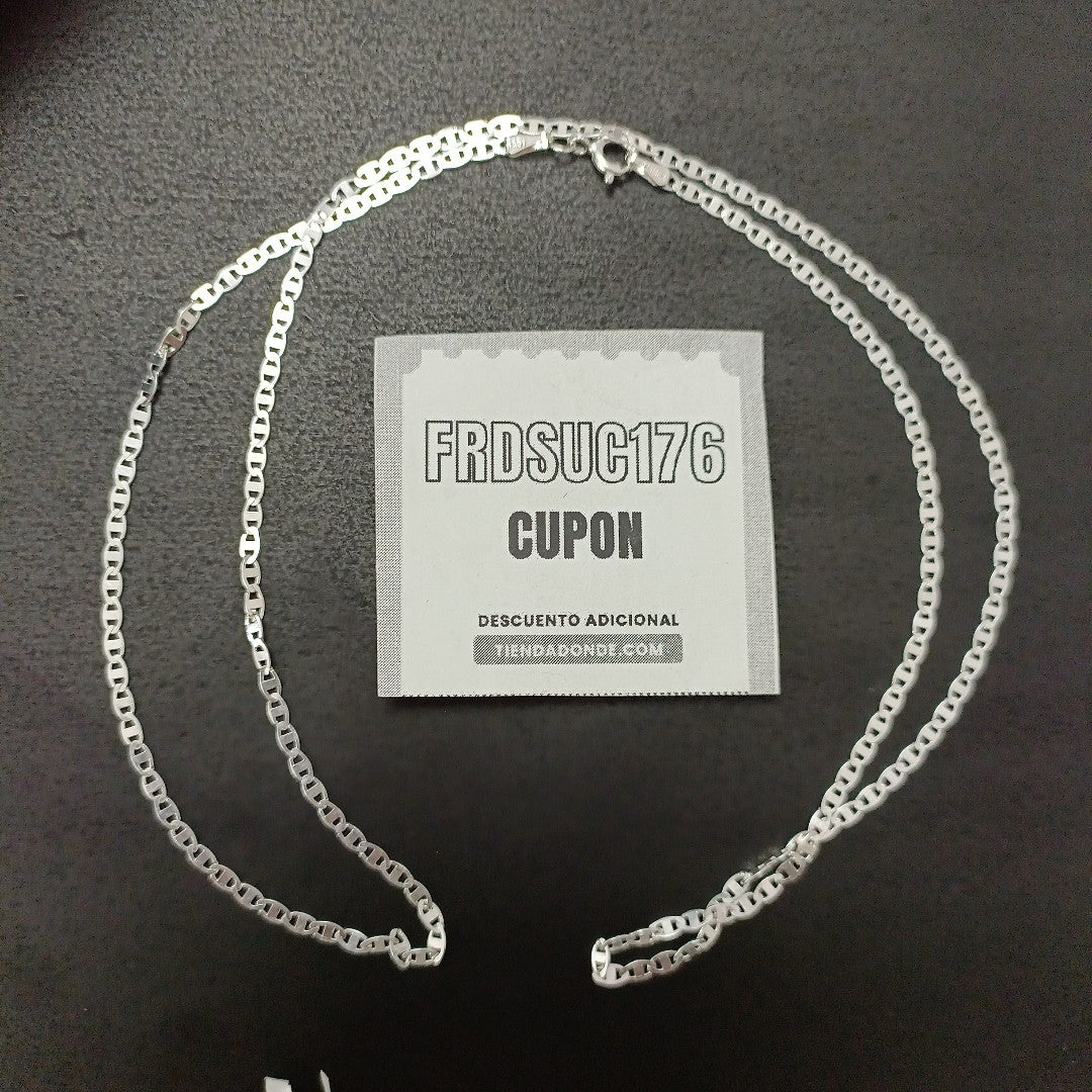 CADENA TEJIDO ESPEJO PLATA .925 60 CM 4.3 GR (NUEVO)