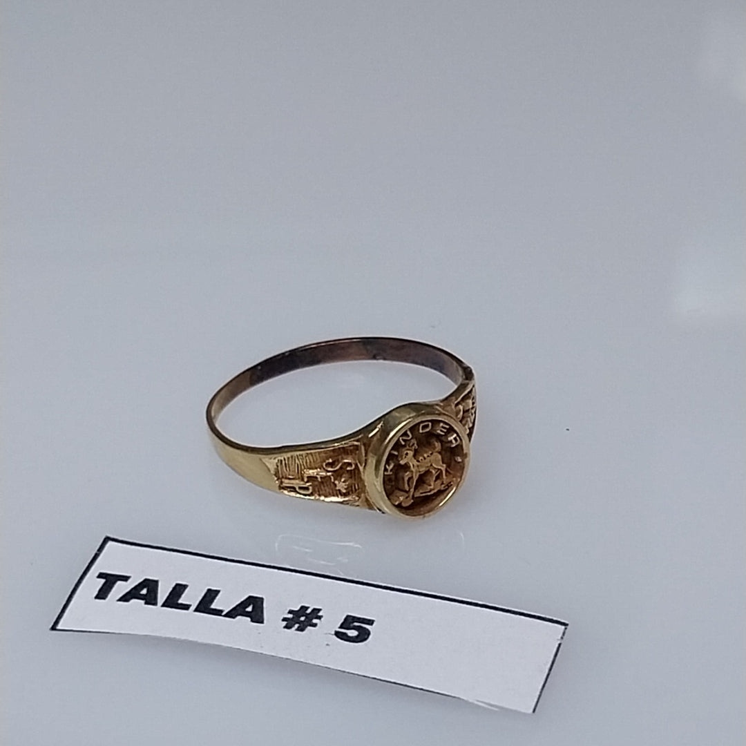 ANILLO DE GRADUACIÓN ORO 10 K 1,30 GRMS (SEMINUEVO)