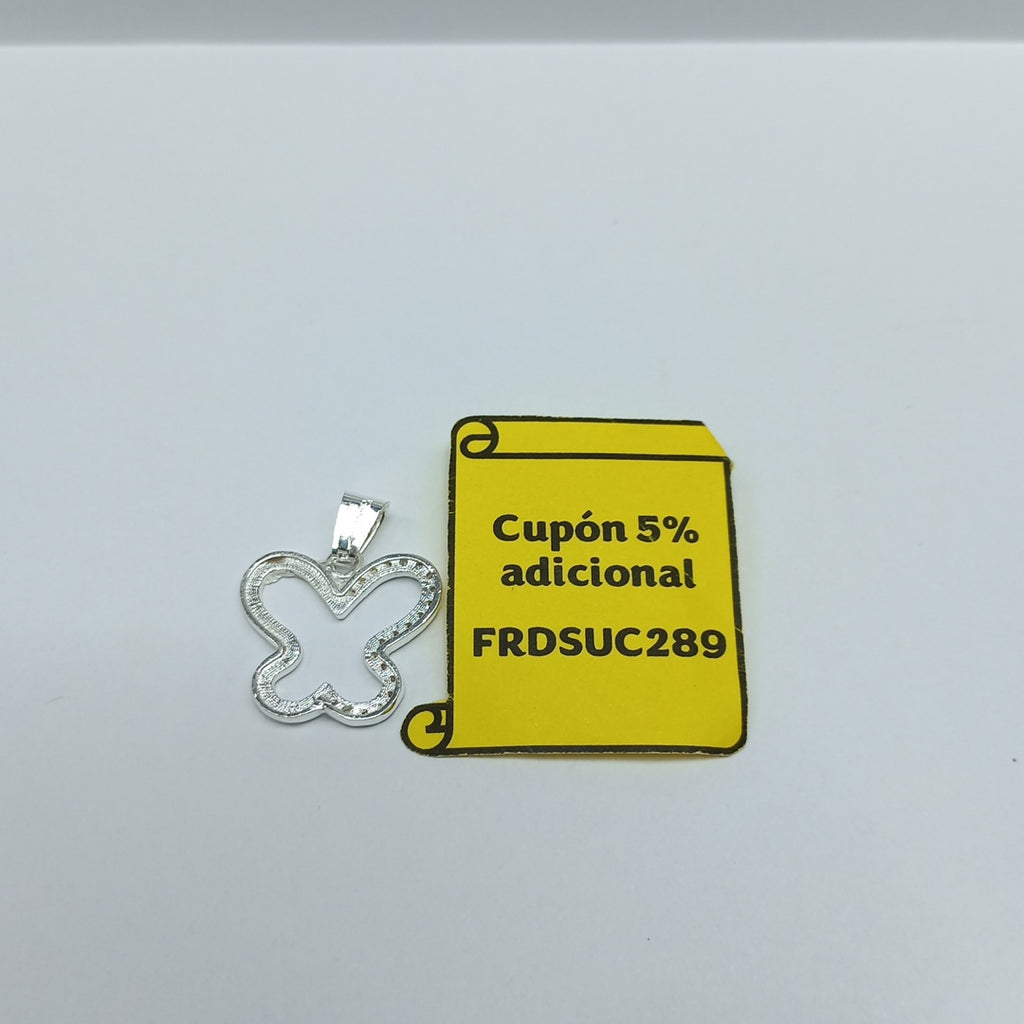 DIJE MARIPOSA C/CIRCONIAS PLATA .925 2.4 GR (NUEVO)