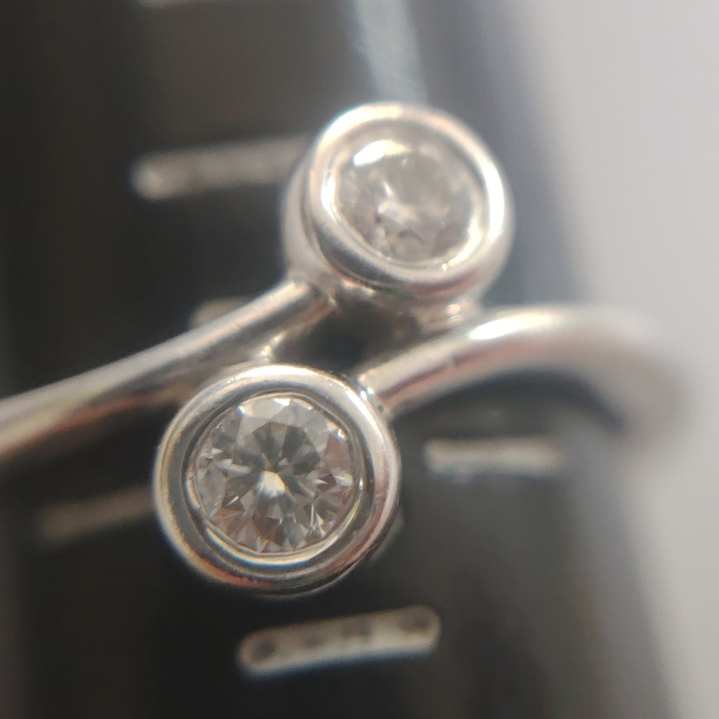 ANILLO ORO BLANCO 14 K 2,40 GRMS (SEMINUEVO)