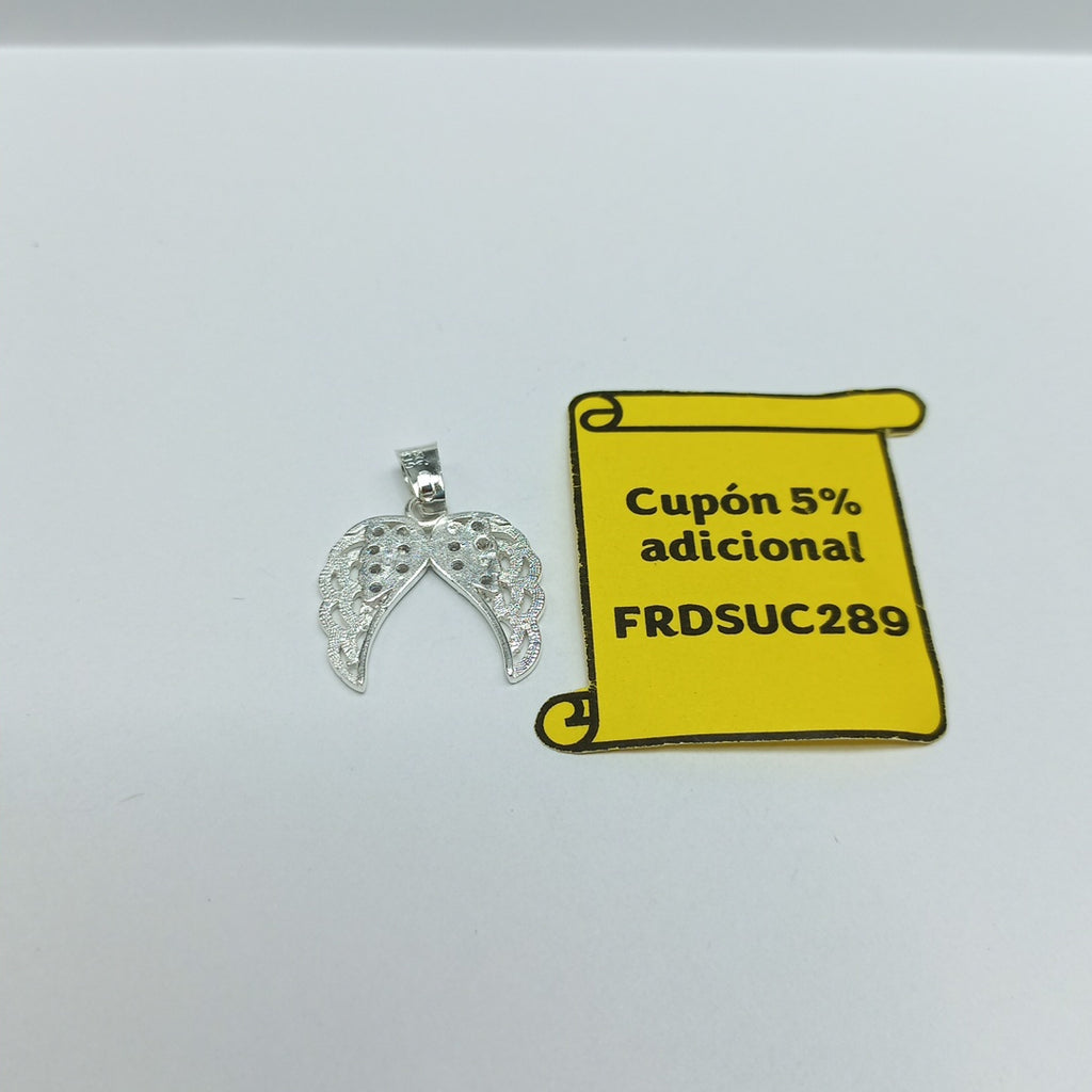 DIJE ALAS C/CIRCONIAS PLATA .925 2.2 GR (NUEVO)