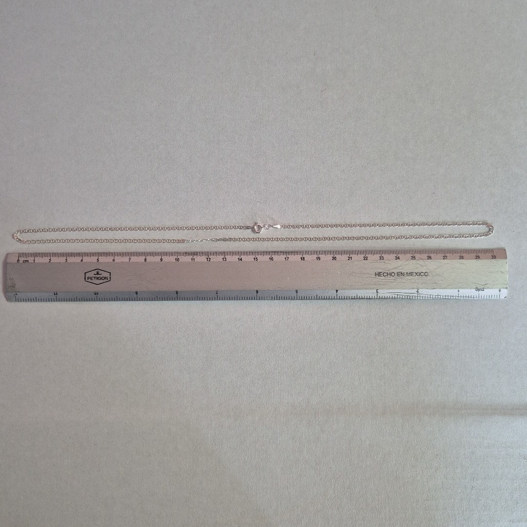 CADENA TEJIDO GUCHI PLATA .925 60 CM 4 GR (NUEVO)